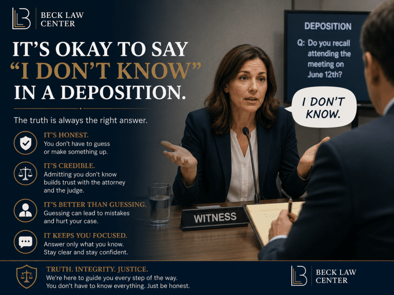 It is Okay to Say “I Don’t Know” in a Deposition (Video)